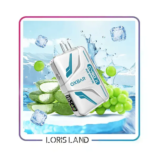 پاد یکبار مصرف انگور آلوئه ورا یخ اوکس بار 20 هزار پاف